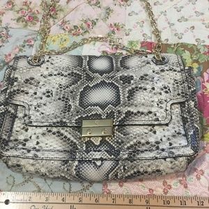 Tory Burch, Snakeskin gold accents chain strap